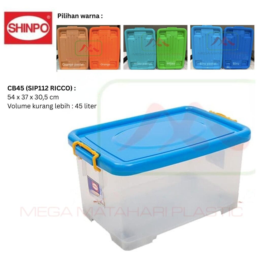 Container Box Biru Roda Box Container Roda 45 Liter CB45 SIP112 Ricco Shinpo – Wholesaler for ...