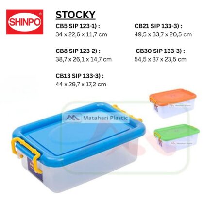 Box Container CB5 SIP123-1 / CB8 SIP123-2 / CB13 SIP 123-3 / CB21 SIP123-4 / CB30 SIP123-5 Stocky Shinpo
