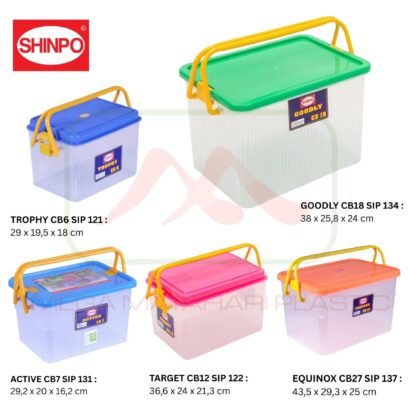 Box Container Handle Pegangan + Pengunci Trophy (CB6 SIP121) Active (CB7 SIP131) Target (CB12 SIP122) Equinox (CB27 SIP137) Goodly (CB18 SIP134) Shinpo