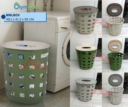 Keranjang baju oval + tutup OV Olymware