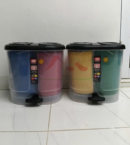 Tempat sampah injak sekat 2 12liter 714 Shinpo