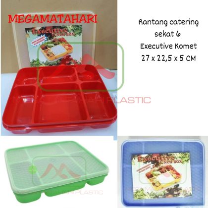Rantang catering / sealware / kotak makan sekat6 Executive Komet