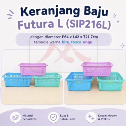 Keranjang pakaian baju laundry S M L 216 Futura Shinpo