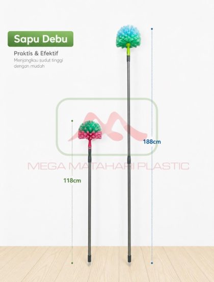 Sikat / Sapu teleskop plafond BC080 Maspion (Bisa panjang pendek)