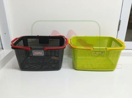 Keranjang jinjing / pasar / supermarket Mini Market (hijau) / Zebra (hitam)