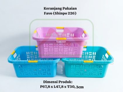 Keranjang pakaian baju laundry 226 Favo Shinpo (67,8 x 47,8 x 30,3 CM)