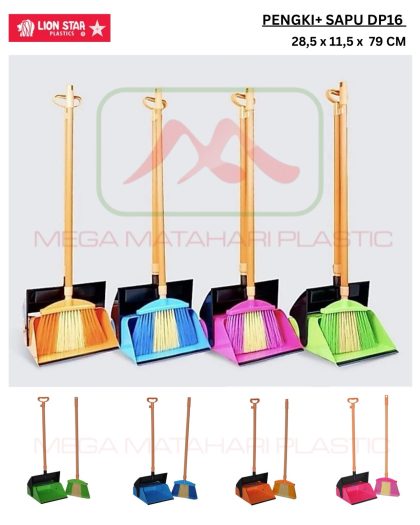 Pengki lipat / Dustpan + Sapu DP16 Vivian Lion Star